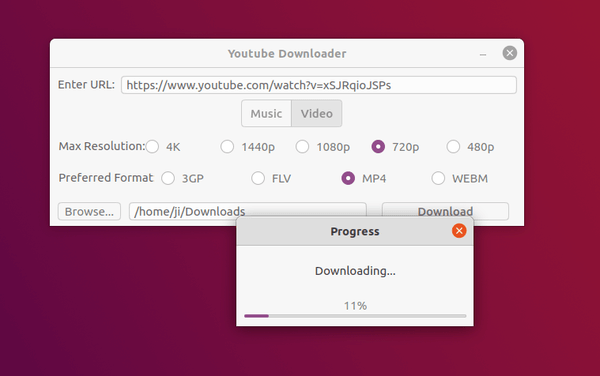 New Graphical YouTube Downloader based on Youtube-DL : Youtubedl-gui